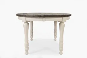 LivinHill Jídelní rozkládací stůl Avola 122/167 cm z masivu hnědý/bílý