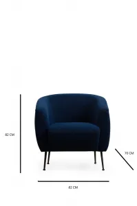 Hanah Home Křeslo Eses modré/černé