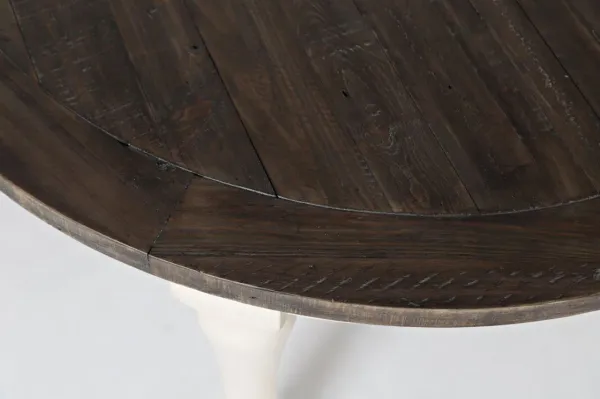 LivinHill Jídelní rozkládací stůl Avola 122/167 cm z masivu hnědý/bílý