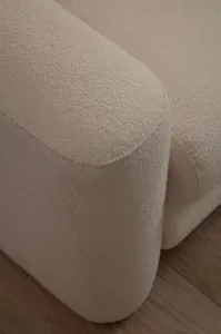 Hanah Home Designové křeslo Lily krémové
