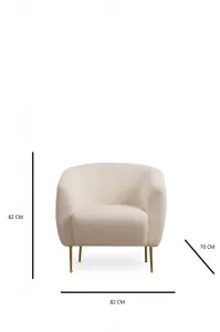 Hanah Home Křeslo Eses krémové/zlaté
