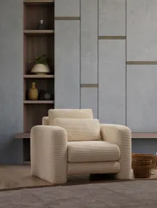 Hanah Home Designové křeslo Lily béžové