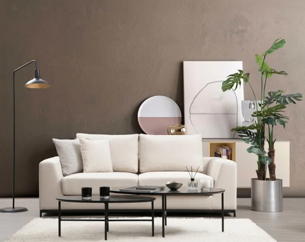 Hanah Home Dvoumístná pohovka Line 201 cm béžová