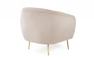 Hanah Home Křeslo Eses béžové/zlaté