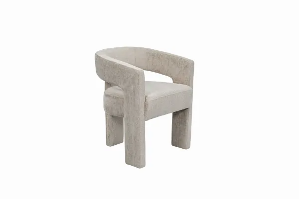 LivinHill Designové čalouněné jídelní křeslo Leith taupe