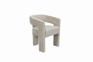 LivinHill Designové čalouněné jídelní křeslo Leith taupe