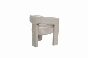 LivinHill Designové čalouněné jídelní křeslo Leith taupe