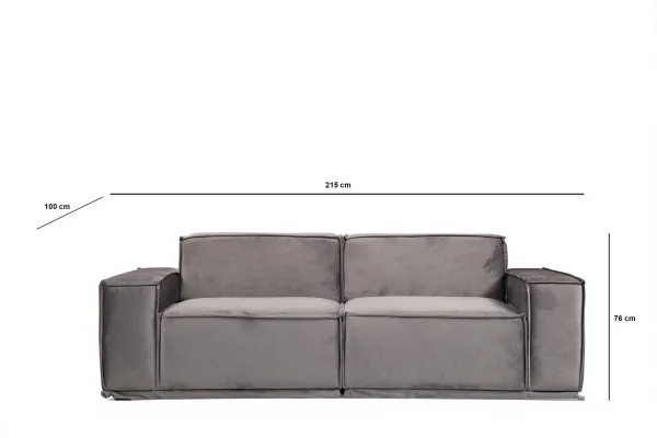 Hanah Home Dvoumístná pohovka Lego 215 cm šedá