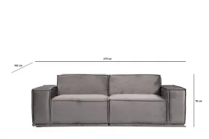 Hanah Home Dvoumístná pohovka Lego 215 cm šedá