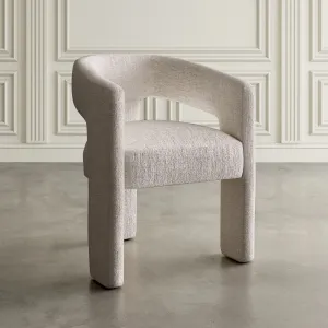 LivinHill Designové čalouněné jídelní křeslo Leith taupe