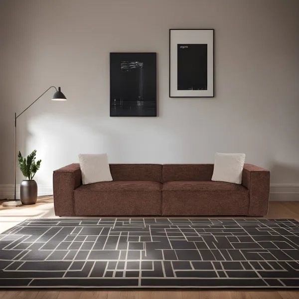 Hanah Home Čtyřmístná pohovka Lora 300 cm hnědá