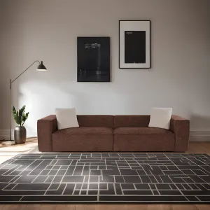 Hanah Home Čtyřmístná pohovka Lora 300 cm hnědá