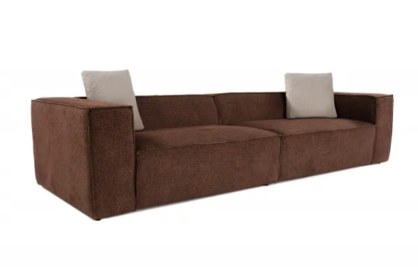 Hanah Home Čtyřmístná pohovka Lora 300 cm hnědá