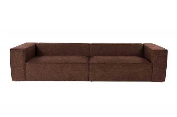 Hanah Home Čtyřmístná pohovka Lora 300 cm hnědá