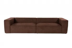 Hanah Home Čtyřmístná pohovka Lora 300 cm hnědá