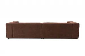 Hanah Home Čtyřmístná pohovka Lora 300 cm hnědá