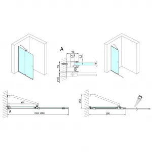 Polysan Modular Shower sprchová zástena walk-in 100 cm MS5-100B