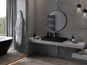 MEXEN - Loft zrkadlo 85, čierny rám 9850-085-085-000-70