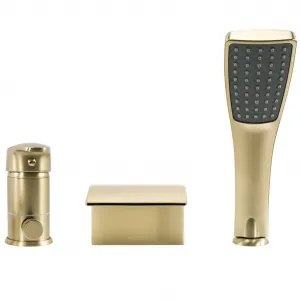 REA - Trojdielna vaňová batéria RIVEN Brush Gold REA-B0494