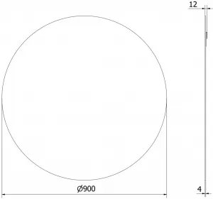 MEXEN - Alto zrkadlo 90 cm 9853-090-090-000-00