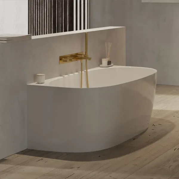 OMNIRES - CONTOUR vaňová batéria 5-otvorová podomietková zlatá kartáčovaná /GLB/ CT8037/1GLB