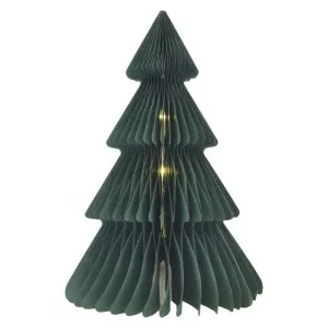 EMOS Vánoční LED světelná dekorace Sincere 30 cm zelená