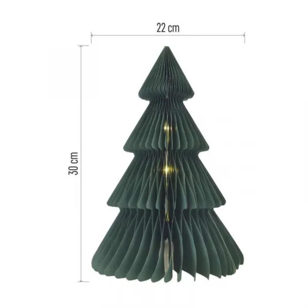 EMOS Vánoční LED světelná dekorace Sincere 30 cm zelená