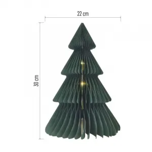 EMOS Vánoční LED světelná dekorace Sincere 30 cm zelená
