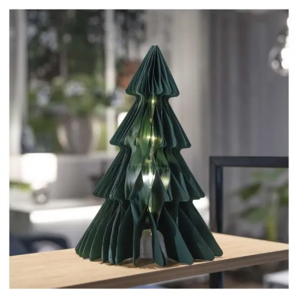 EMOS Vánoční LED světelná dekorace Sincere 30 cm zelená