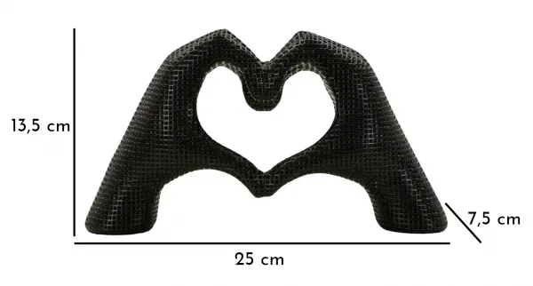 Mauro Ferretti Dekorácia Hands Lover 25 cm čierna