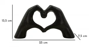 Mauro Ferretti Dekorácia Hands Lover 25 cm čierna