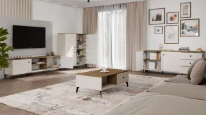TP Living Komoda Point 123 cm dub Castello/kašmírová