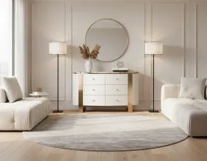 LivinHill Komoda Stilig ST920 140 cm biela/zlatá/mramor
