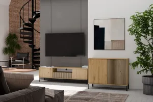 TP Living Komoda Kamaro 2D Slim 103 cm II dub Artisan/čierna