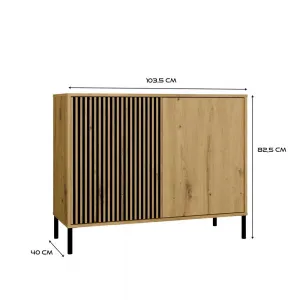 TP Living Komoda Kamaro 2D Slim 103 cm II dub Artisan/čierna