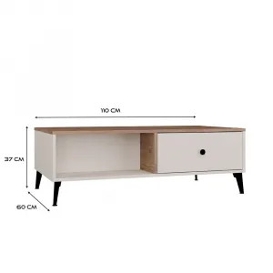 TP Living Konferenčný stolík Point 110 cm dub Castello/kašmírový