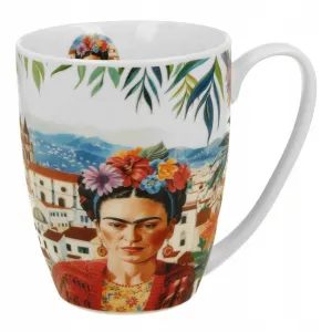 Duo Porcelánový hrnček Classic Mexican Art Frida 360 ml krémovo biely