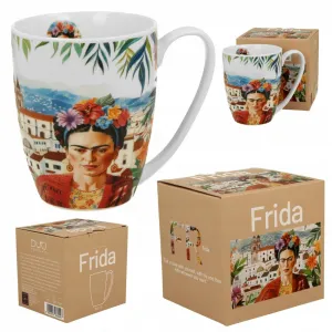 Duo Porcelánový hrnček Classic Mexican Art Frida 360 ml krémovo biely