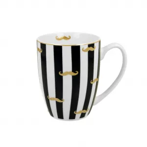 Duo Porcelánový hrnček ELEGART 360 ml čierny/biely