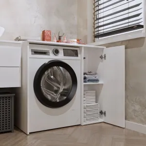 TP Living Kúpeľňová skrinka nad práčku Pola 95 cm biela