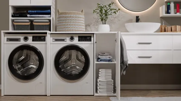 TP Living Kúpeľňová skrinka nad práčku Pola 95 cm biela