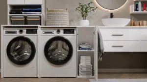 TP Living Kúpeľňová skrinka nad práčku Pola 95 cm biela