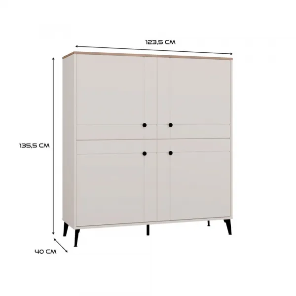 TP Living Komoda Point 123 cm dub Castello/kašmírová