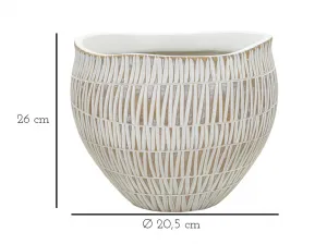 Mauro Ferretti Kvetináč Stiky 26 cm zlatý/biely