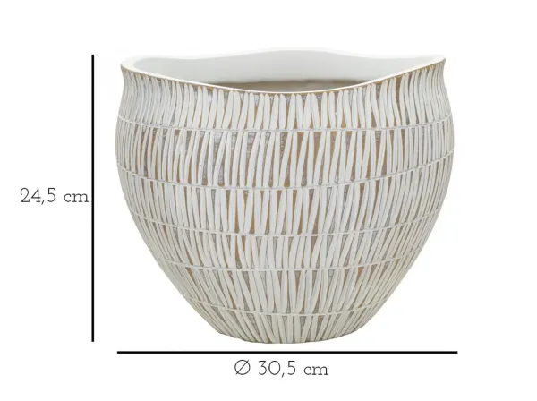 Mauro Ferretti Kvetináč Stiky 30,5 cm zlatý/biely