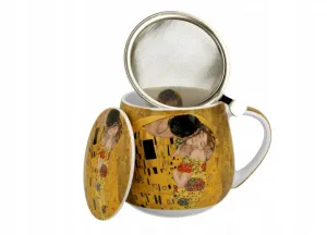 Duo Porcelánový hrnček Klimt The Kiss 430 ml so sitkom viacfarebný