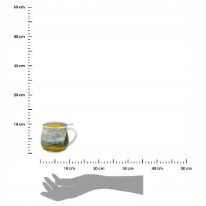 Duo Porcelánový hrnček Van Gogh Wheat Field 430 ml so sitkom viacfarebný