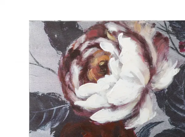 Mauro Ferretti Obraz Flower Darkback 120x60 cm červeno-biely