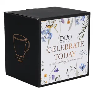 Duo Porcelánový hrnček MELODY 510 ml so sitkom biely/viacfarebný