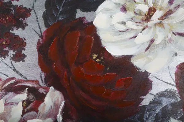Mauro Ferretti Obraz Flower Darkback 120x60 cm červeno-biely